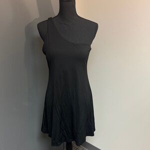 Sophisticated One-Shoulder Black Dress